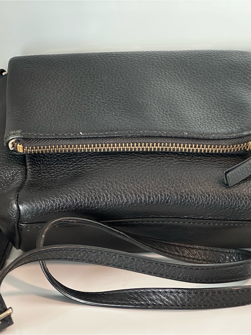 Talbots Pebbled Leather Foldover Crossbody / Clutch